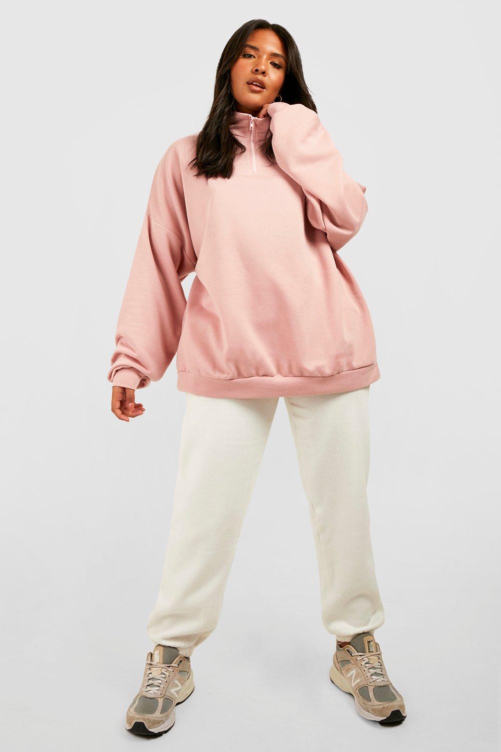 Adidas originals oversized shop sweatshirt in dusty pink